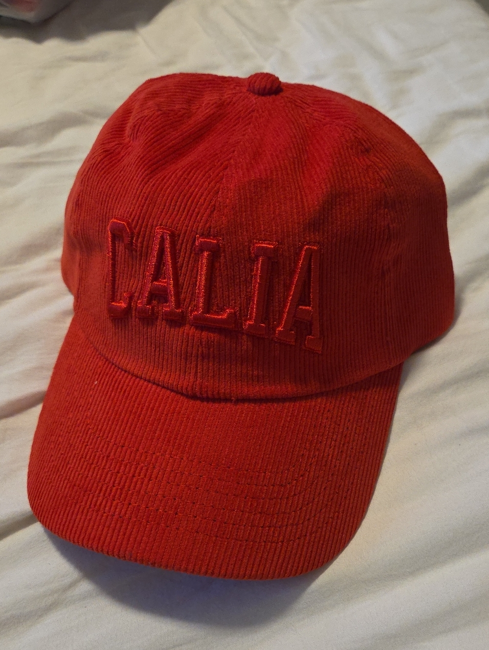 Calia Womens Anniversary Cap In Fresh Red Corduroy
